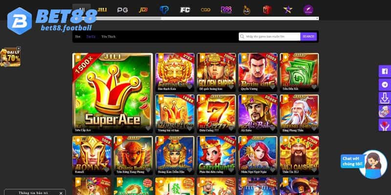 Cách tham gia các tựa game nổ hũ rút tiền mặt tại nhà cái Bet88